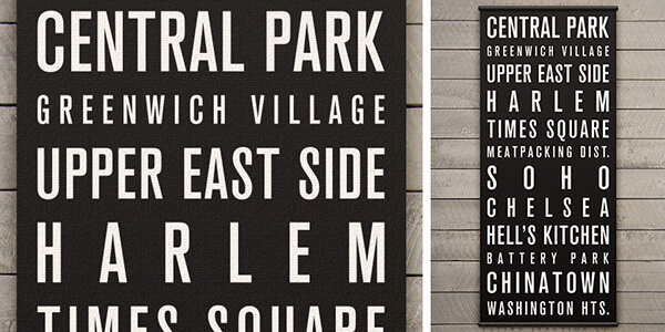 Roller Curtain Signs